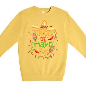 Cinco De Mayo Fun Celebration Premium Crewneck Sweatshirt