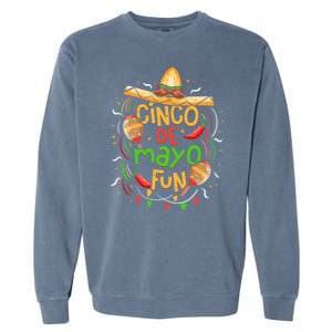 Cinco De Mayo Fun Celebration Garment-Dyed Sweatshirt