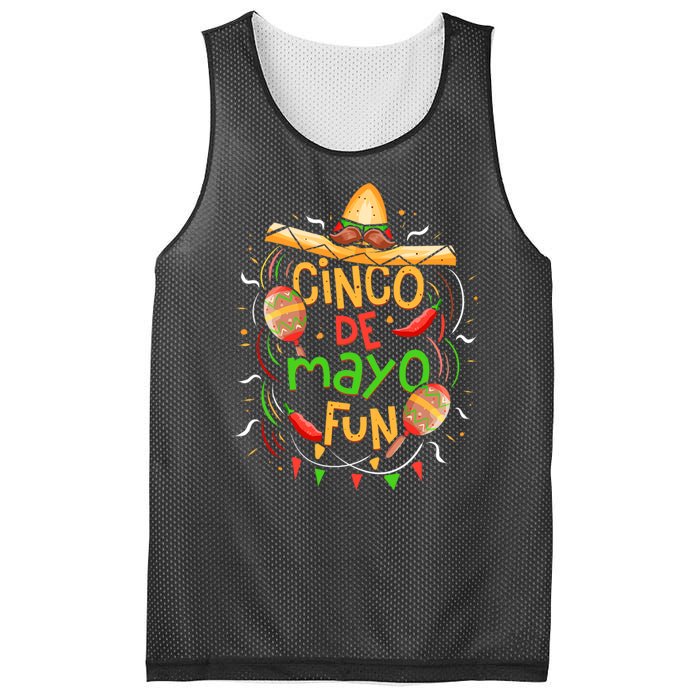 Cinco De Mayo Fun Celebration Mesh Reversible Basketball Jersey Tank