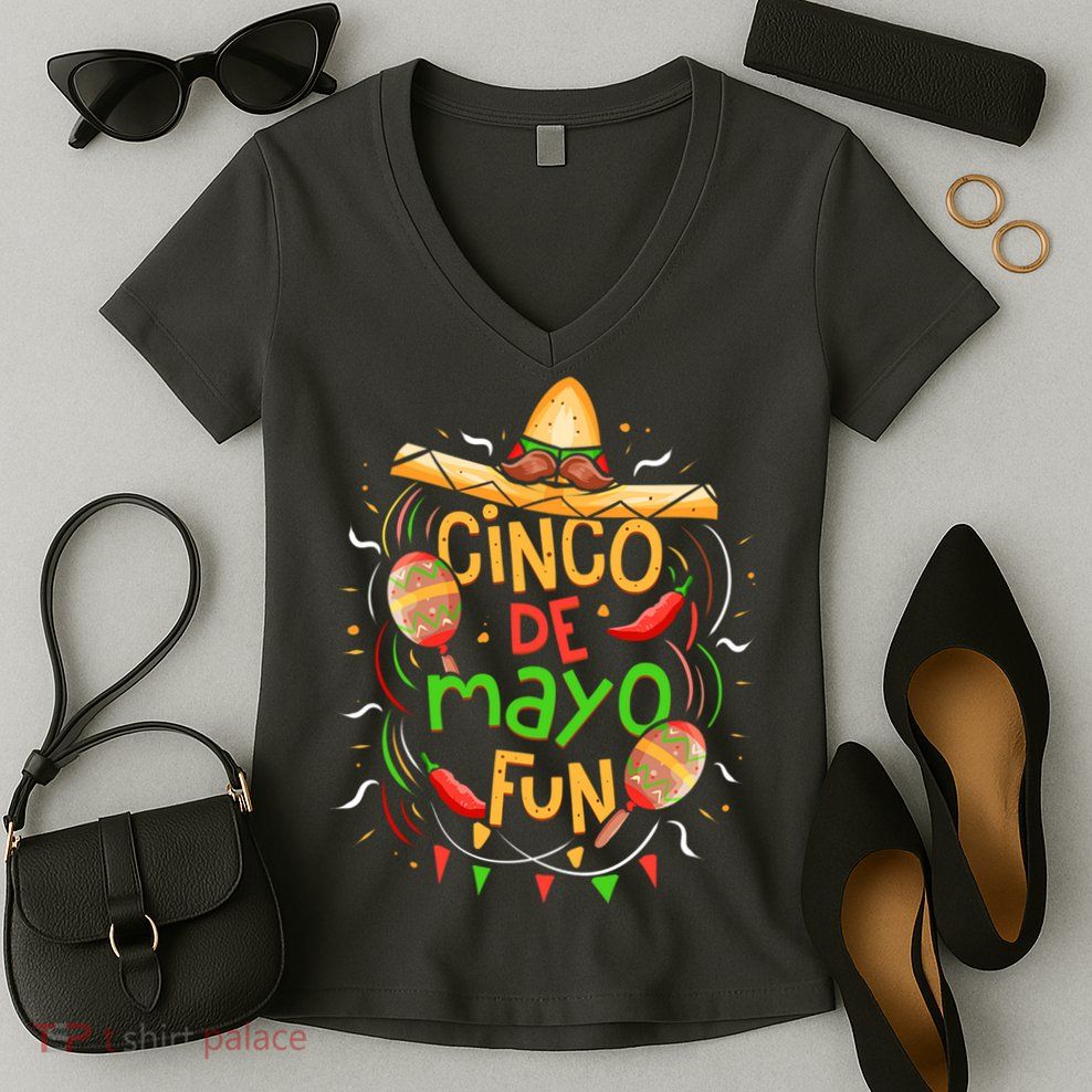 Cinco De Mayo Fun Celebration Women's V-Neck T-Shirt