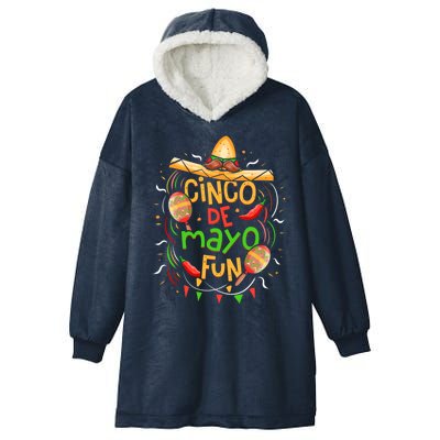 Cinco De Mayo Fun Celebration Hooded Wearable Blanket