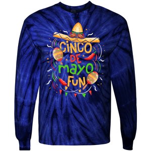 Cinco De Mayo Fun Celebration Tie-Dye Long Sleeve Shirt