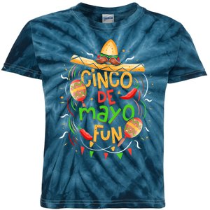 Cinco De Mayo Fun Celebration Kids Tie-Dye T-Shirt