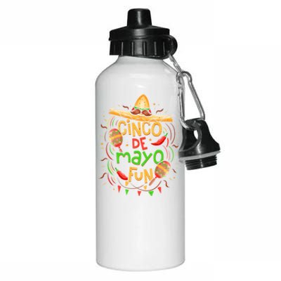 Cinco De Mayo Fun Celebration Aluminum Water Bottle 