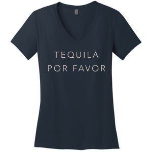 Cinco De Mayo Tequila Por Favor Cute Women's V-Neck T-Shirt