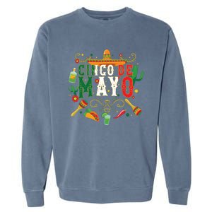 Cinco De Mayo Shirts Mexican Fiesta 5 De Mayo Garment-Dyed Sweatshirt