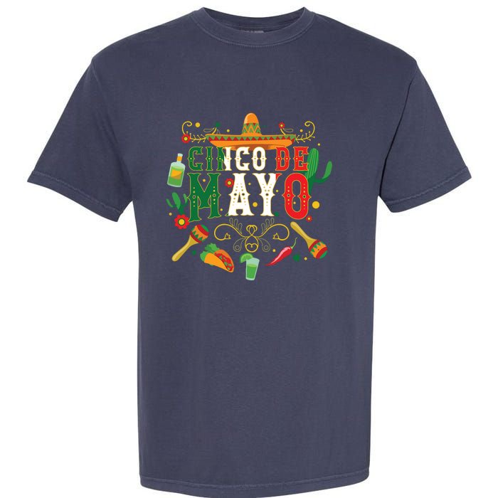 Cinco De Mayo Shirts Mexican Fiesta 5 De Mayo Garment-Dyed Heavyweight T-Shirt