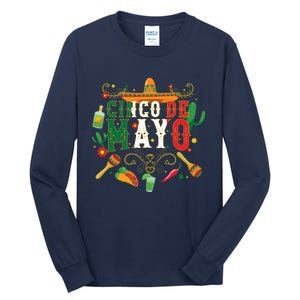 Cinco De Mayo Shirts Mexican Fiesta 5 De Mayo Tall Long Sleeve T-Shirt