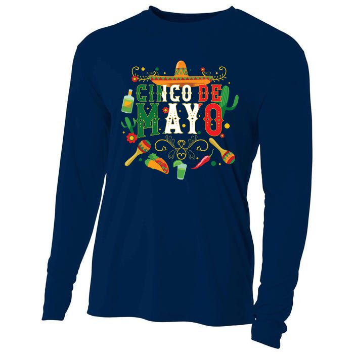 Cinco De Mayo Shirts Mexican Fiesta 5 De Mayo Cooling Performance Long Sleeve Crew