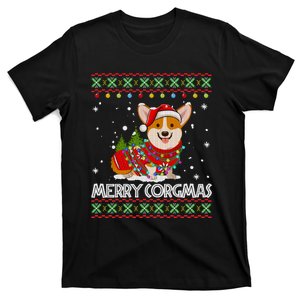 Corgi Dog Merry Corgmas Santa Corgi Ugly Christmas T-Shirt