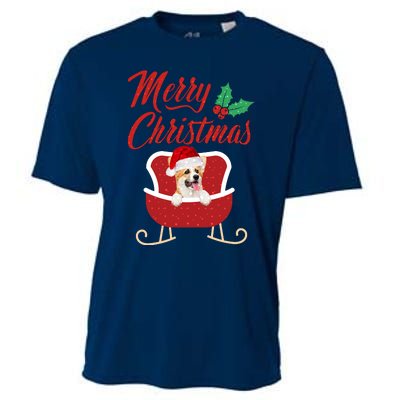 Corgi Dog Merry Christmas Design For The Holiday Season! Cooling Performance Crew T-Shirt