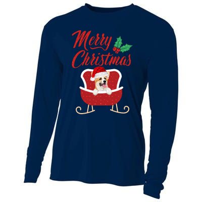 Corgi Dog Merry Christmas Design For The Holiday Season! Cooling Performance Long Sleeve Crew