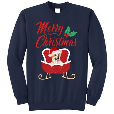 Corgi Dog Merry Christmas Design For The Holiday Season! Tall Sweatshirt