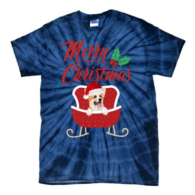 Corgi Dog Merry Christmas Design For The Holiday Season! Tie-Dye T-Shirt