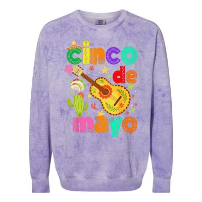 Cinco De Mayo Mexican Fiesta 5 De Mayo Colorblast Crewneck Sweatshirt