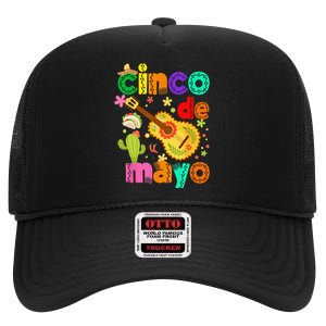 Cinco De Mayo Mexican Fiesta 5 De Mayo High Crown Mesh Back Trucker Hat