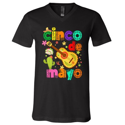 Cinco De Mayo Mexican Fiesta 5 De Mayo V-Neck T-Shirt