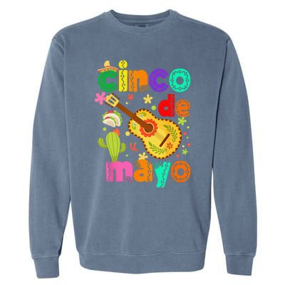 Cinco De Mayo Mexican Fiesta 5 De Mayo Garment-Dyed Sweatshirt