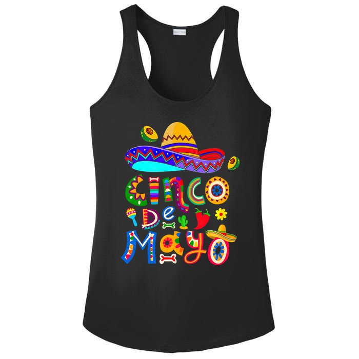 Cinco De Mayo Mexican Fiesta 5 De Mayo Ladies PosiCharge Competitor Racerback Tank