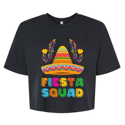 Cinco de Mayo Fiesta Squad Family Matching Group Bella+Canvas Jersey Crop Tee