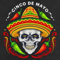 Cinco De Mayo Hot Chili Peppers Skull 7 Panel Mesh Trucker Snapback Hat