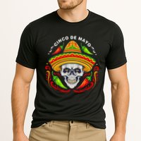 Cinco De Mayo Hot Chili Peppers Skull Cooling Performance Crew T-Shirt