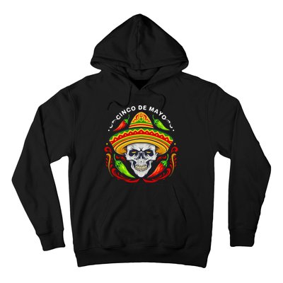 Cinco De Mayo Hot Chili Peppers Skull Hoodie