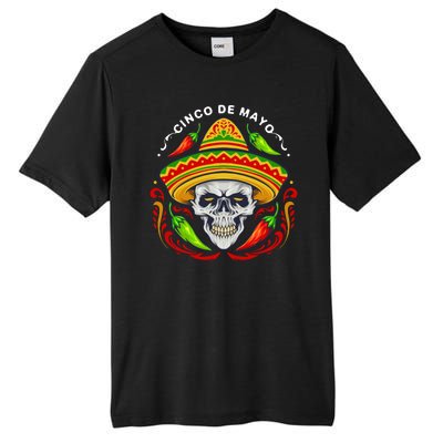 Cinco De Mayo Hot Chili Peppers Skull Tall Fusion ChromaSoft Performance T-Shirt