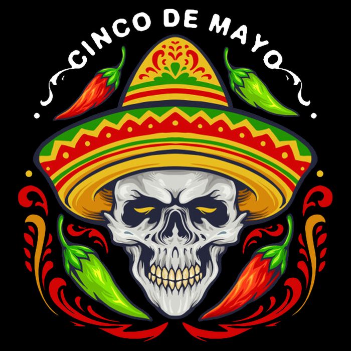 Cinco De Mayo Hot Chili Peppers Skull 16 in Basic Backpack