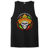 Cinco De Mayo Hot Chili Peppers Skull PosiCharge Competitor Tank