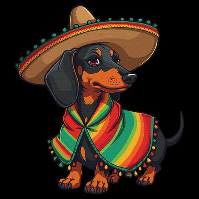Cinco De Mayo For Dog Lover Funny Mexican Hat Dog T-Shirt
