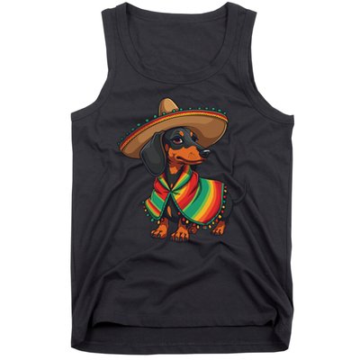 Cinco De Mayo For Dog Lover Funny Mexican Hat Dog Tank Top