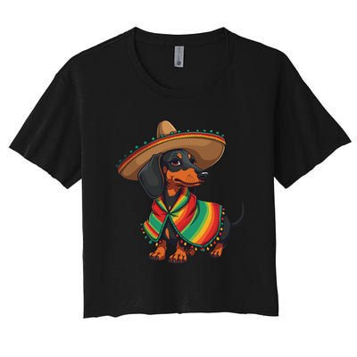 Cinco De Mayo For Dog Lover Funny Mexican Hat Dog Crop Top