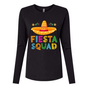 Cinco De Mayo Fiesta Squad Mexican Party Cinco De Mayo Party Womens Cotton Relaxed Long Sleeve T-Shirt