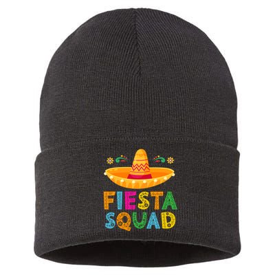 Cinco De Mayo Fiesta Squad Mexican Party Cinco De Mayo Party Sustainable Knit Beanie