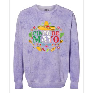 Cinco De Mayo Mexican Fiesta 5 De Mayo Colorblast Crewneck Sweatshirt