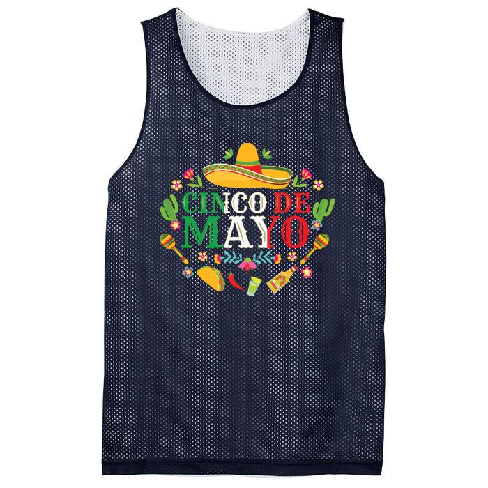 Cinco De Mayo Mexican Fiesta 5 De Mayo Mesh Reversible Basketball Jersey Tank