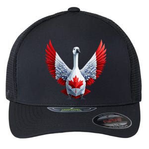 Canada Day Maple Leaf Bird Flexfit Unipanel Trucker Cap