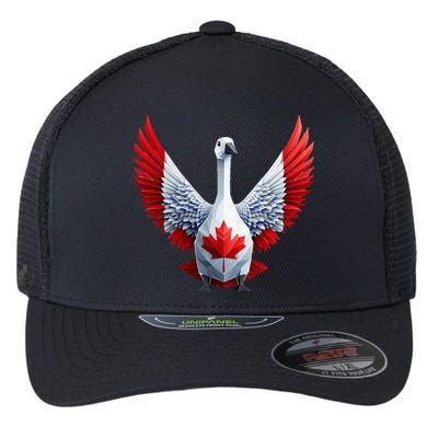 Canada Day Maple Leaf Bird Flexfit Unipanel Trucker Cap