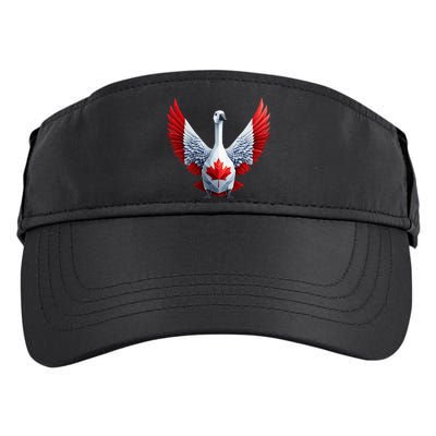 Canada Day Maple Leaf Bird Adult Drive Performance Visor