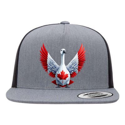 Canada Day Maple Leaf Bird Flat Bill Trucker Hat