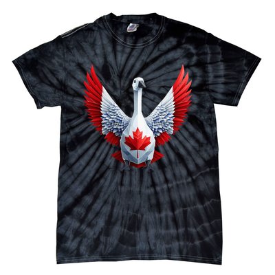 Canada Day Maple Leaf Bird Tie-Dye T-Shirt