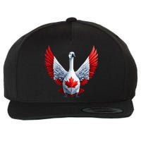 Canada Day Maple Leaf Bird Wool Snapback Cap