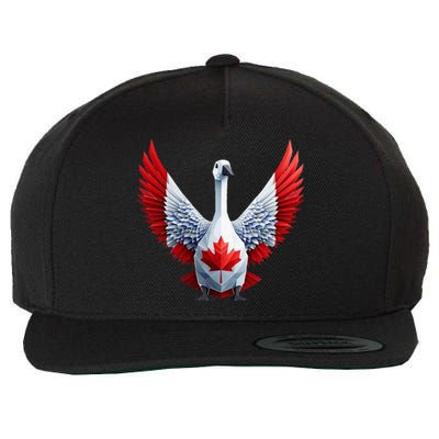 Canada Day Maple Leaf Bird Wool Snapback Cap