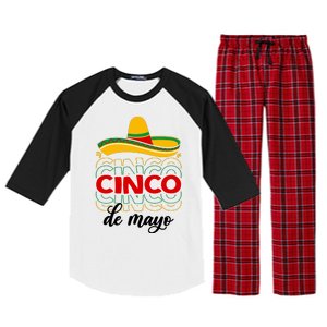 Cinco De Mayo Fiesta Retro Raglan Sleeve Pajama Set