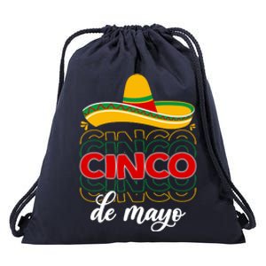 Cinco De Mayo Fiesta Retro Drawstring Bag