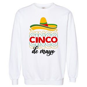 Cinco De Mayo Fiesta Retro Garment-Dyed Sweatshirt