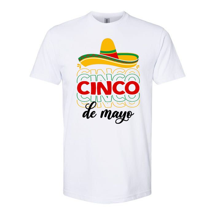 Cinco De Mayo Fiesta Retro Softstyle CVC T-Shirt