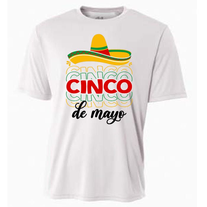 Cinco De Mayo Fiesta Retro Cooling Performance Crew T-Shirt