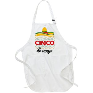 Cinco De Mayo Fiesta Retro Full-Length Apron With Pockets